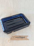 Dark Blue handcrafted soap dish